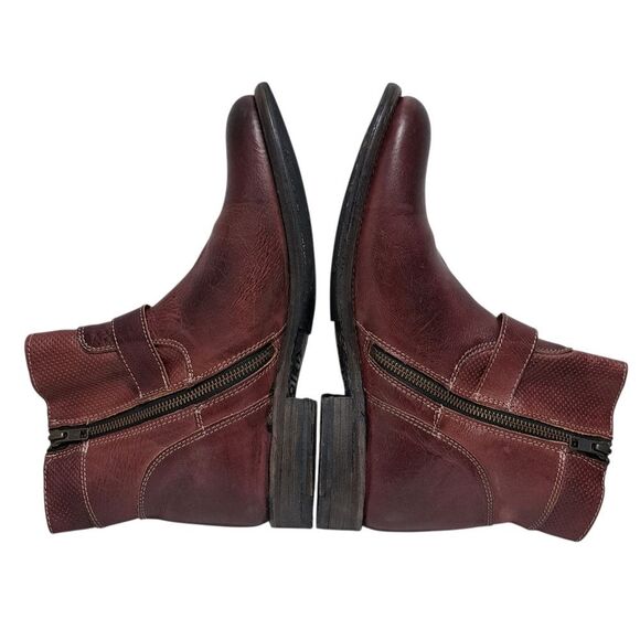Bed Stu Becca Cobbler Organic Veg Tanned Western Moto Boho Leather Boots Sz 10 - Picture 9 of 17